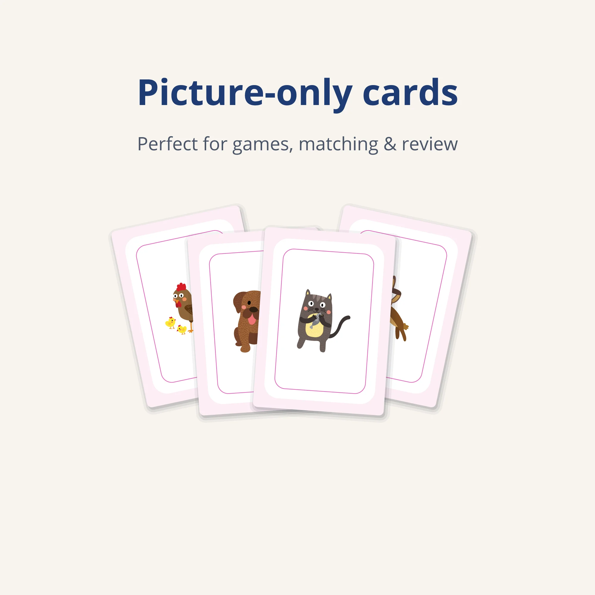 Chinese Animal Flashcards — 40 Words (PDF) — picture cards