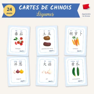 Les légumes en chinois — 24 mots (PDF)