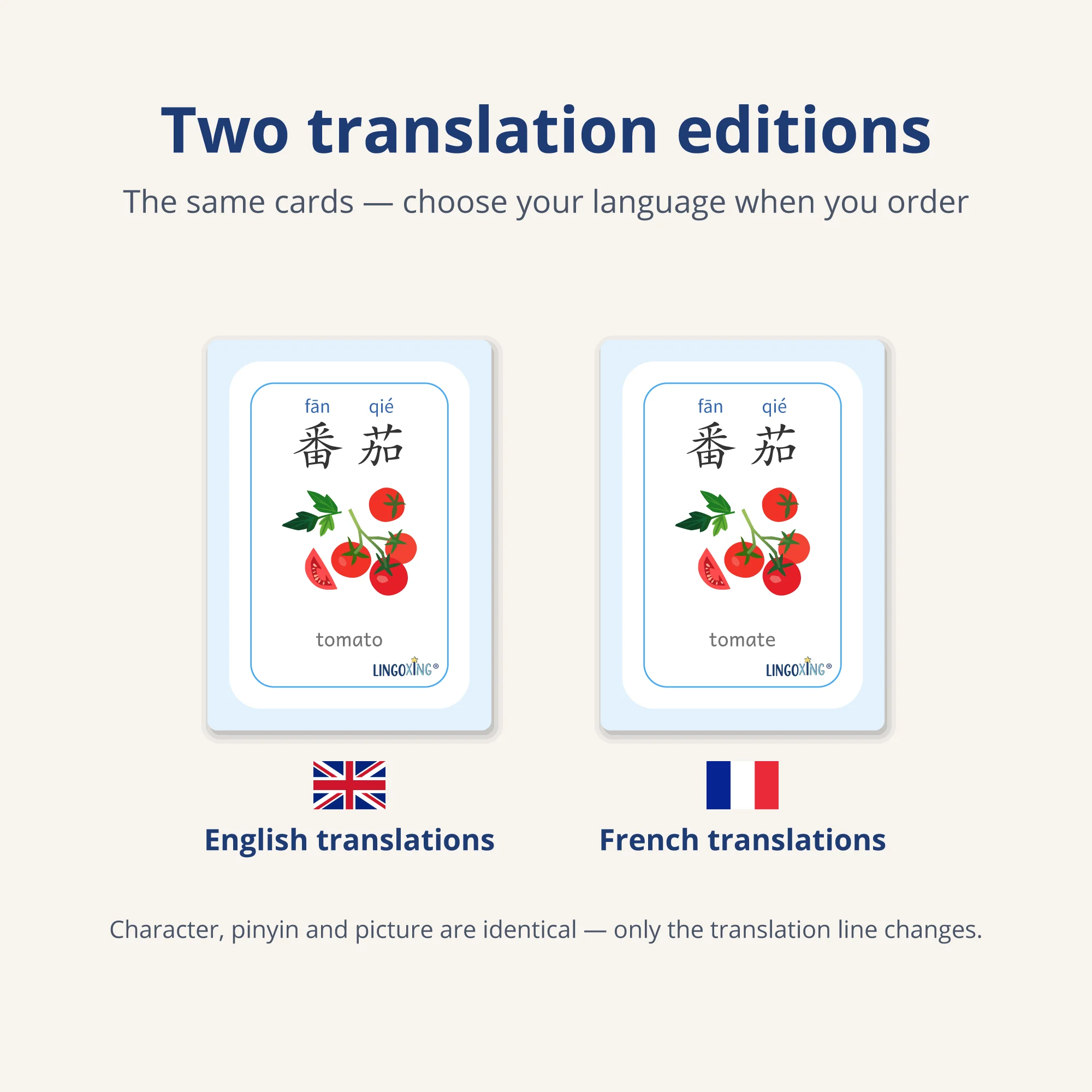 Chinese Vegetable Flashcards — 24 Words (PDF) — two editions