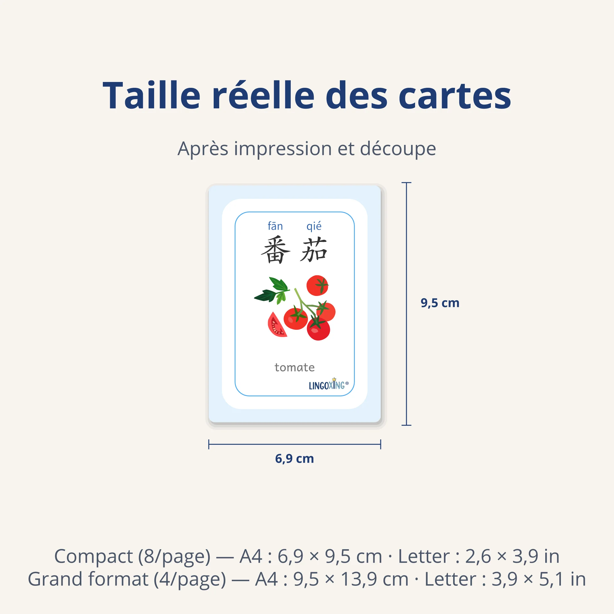 Les légumes en chinois — 24 mots (PDF) — taille des cartes